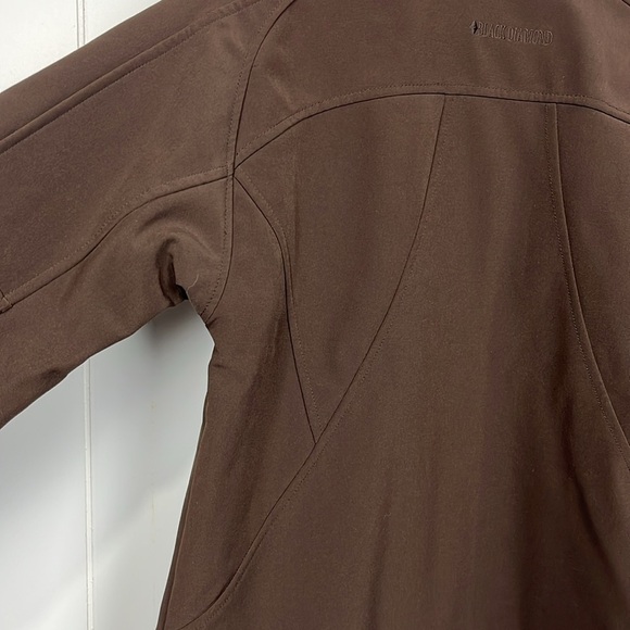Black Diamond Aspen Ski Jacket S Chocolate Brown Full Zip Pockets Mock Neck EUC - Picture 13 of 16